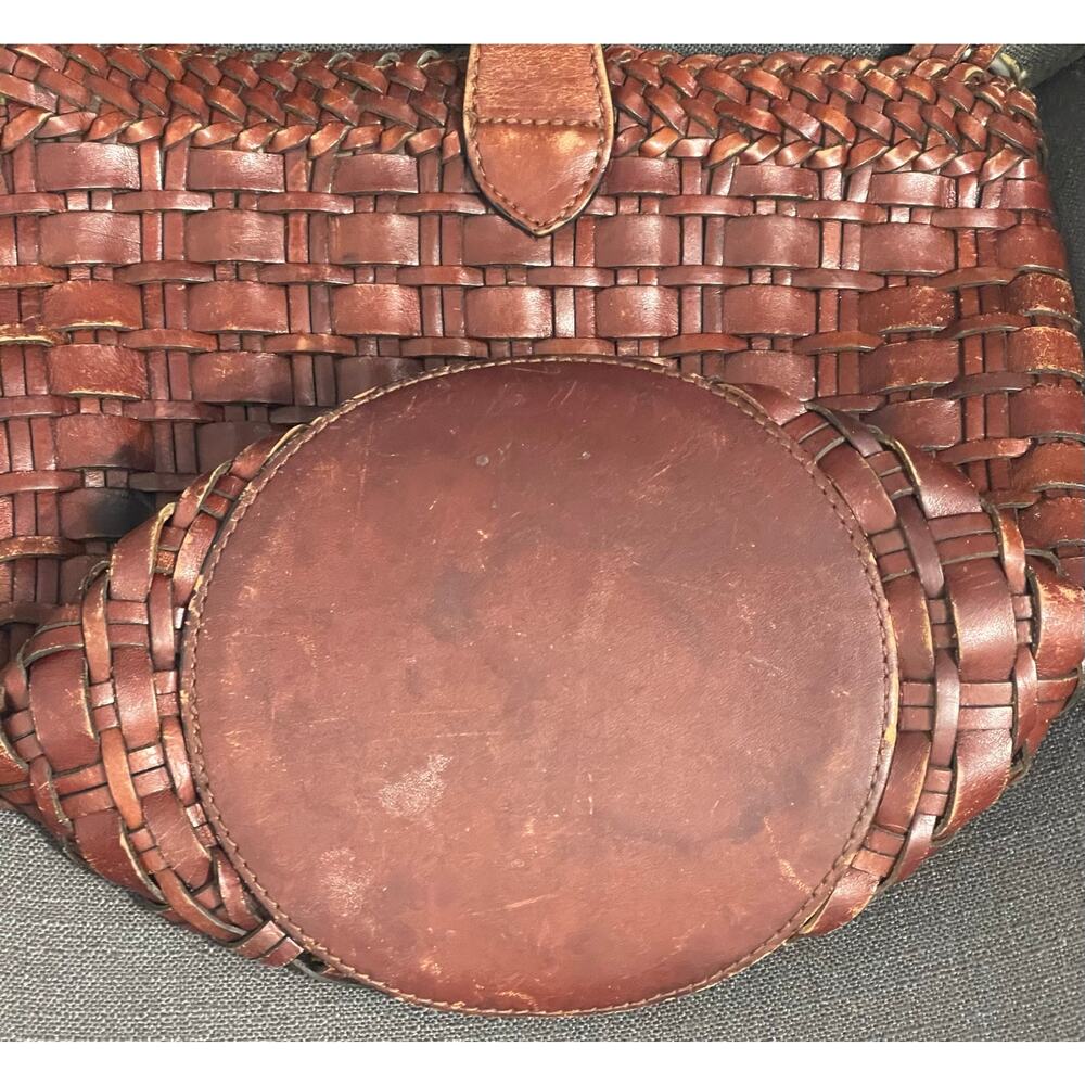Bechamel woven leather crossbody bag western boho cowgirl chic resort wear - Picture 6 of 7
